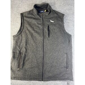 Polo Ralph Lauren Vest Mens 4XLT Big Gray Softshell Fleece Lined Full Zip Pony